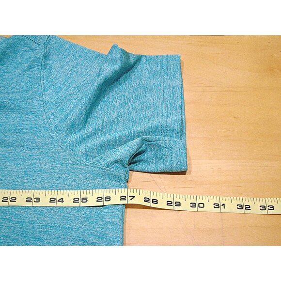 Duluth Trading T-shirt Mens XL Blue Light Teal Heather Side Slit Hem Poly Blend - Picture 5 of 8